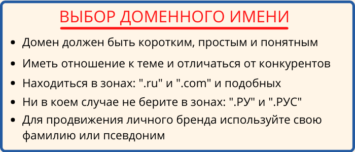 Выбор доменного имени